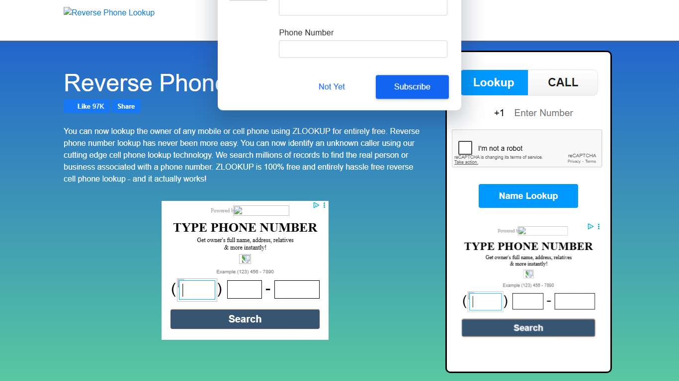 Reverse Phone Number Lookup | Phone Number Search | ZLOOKUP